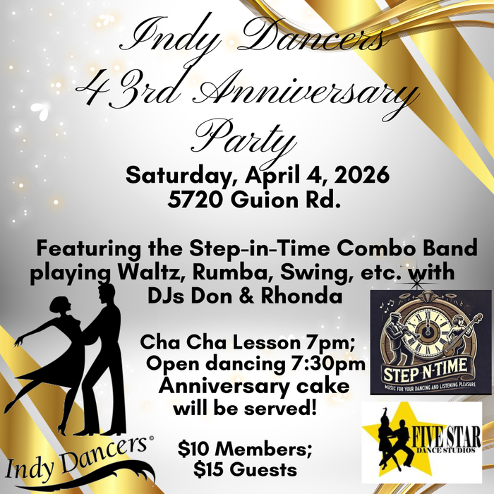 Indiana Dance Event - Indy Dancers at Starlite Ballroom in Indianapolis Indiana